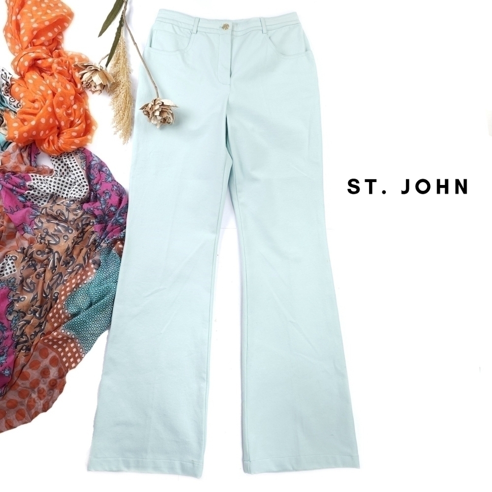 St. John Women's Light Blue Pants Sz 6